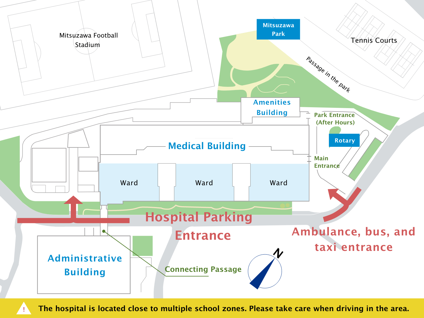 Hospital area map